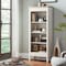 Alaterre Furniture Savannah Tall Bookcase, Ivory with Natural Wood Top ASVA08IVW - alternate 4